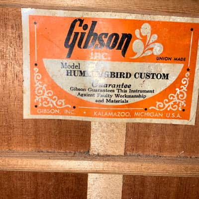 1973 Gibson Hummingbird Custom Acoustic Guitar w/ Hardshell Case image 3