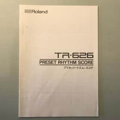 Roland TR-626 Owners Manual, Operation Chart, and Preset Rhythm Score image 6