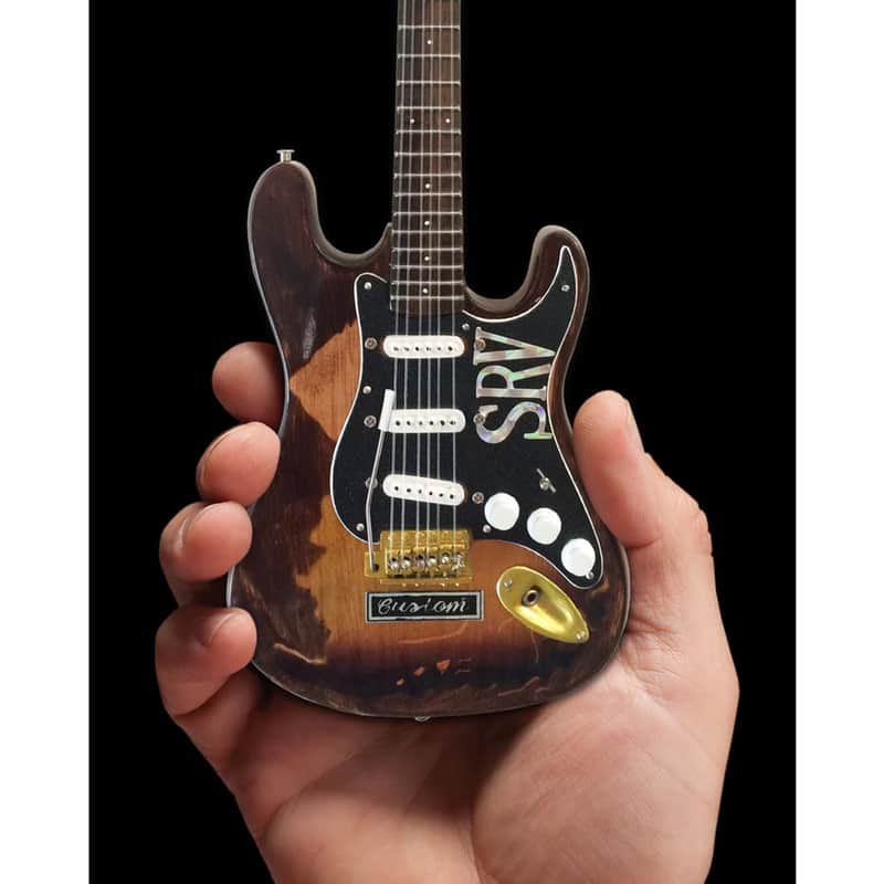 Axe Heaven Official Stevie Ray Vaughan Distressed SRV Custom Strat Mini Guitar Replica image 1