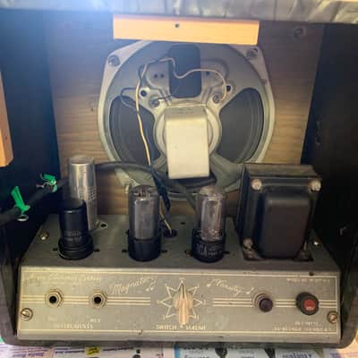 Magnatone Varsity Lap Steel and Amp Set 1950 Grey Pearloid image 14