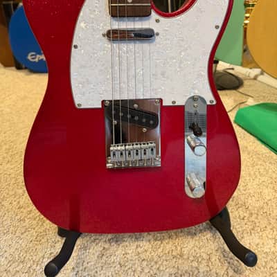 Squier FSR Bullet Telecaster Red Sparkle - Fender decal mod image 2
