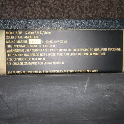 Vintage 1980’s Marshall Model   5005 Lead 12 master Volume 1x10  Combo guitar amp made in England Black image 5