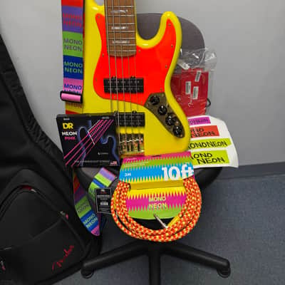 Fender MonoNeon Signature Jazz Bass V 2022 - Present - Neon Yellow image 11