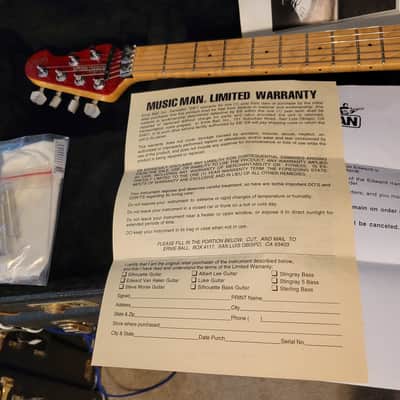VIDEO! 1995 Ernie Ball Music Man EVH Eddie Van Halen Signature Red Quilt COLLECTOR GRADE 1 owner image 18