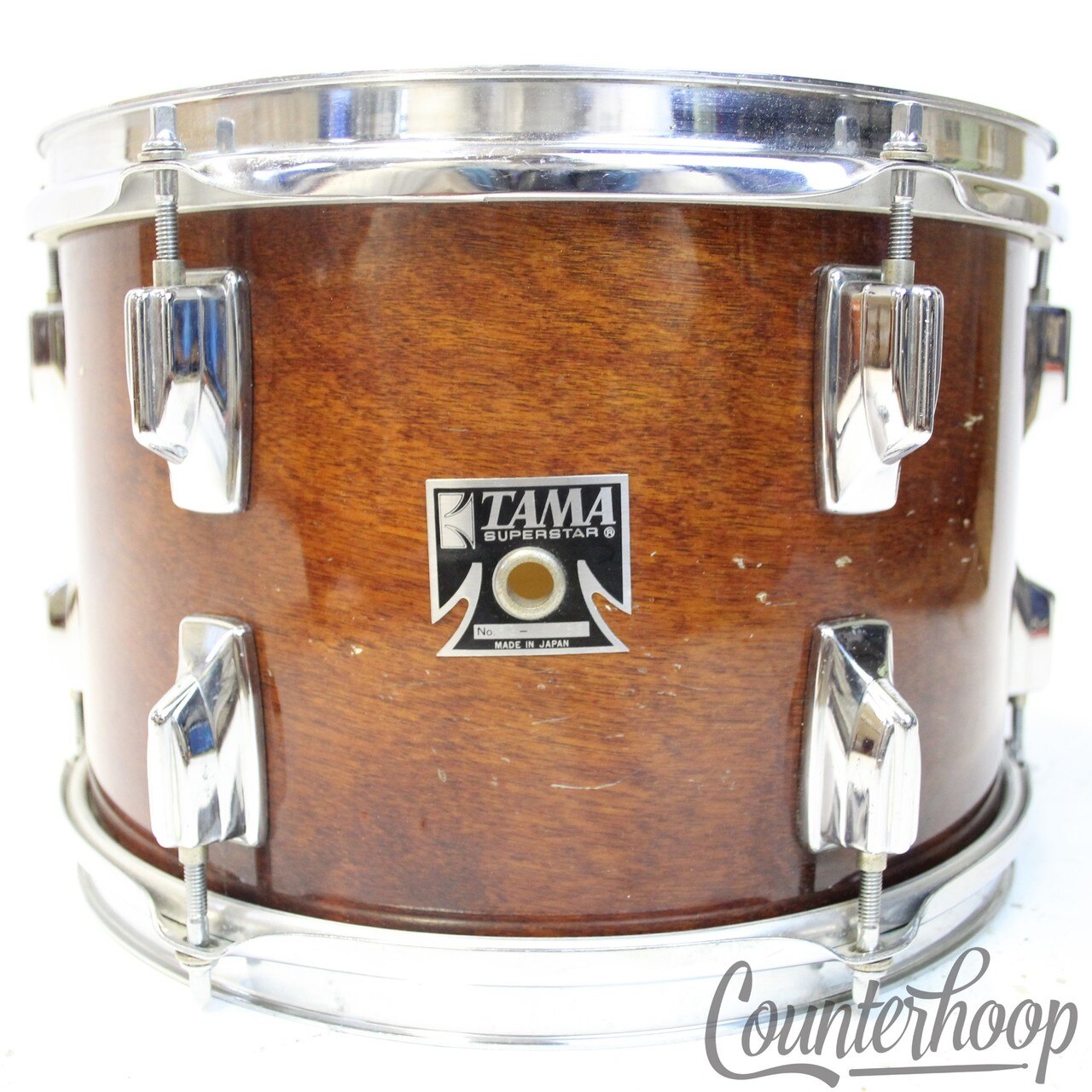 Tama 12x8"Superstar"Super Mahogany"Standard Size Tom Drum Made-Japan Vintage 80s — main photograph