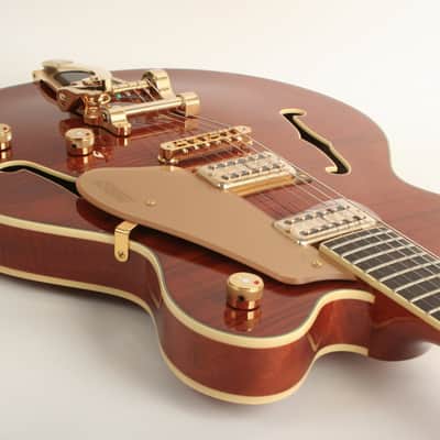 Gretsch Electromatic LTD Flame Okoume Broadkaster Double-Cut with Bigsby Rosewood Fingerboard Roundup Orange CYGC25030866 image 5