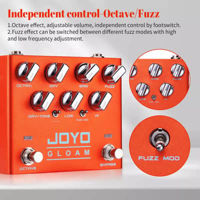 JOYO R-29 Gloam Bass Guitar Sub Octave Fuzz Effect Dry/Wet Mix Control Sync Mode image 8