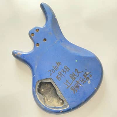 Metallic Blue 4 String Bass Basswood Body image 2