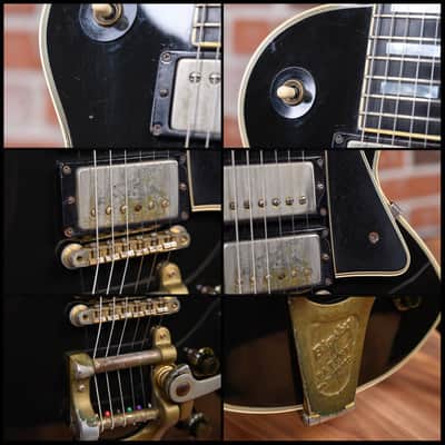 Gibson Les Paul Custom 3-Pickup with Bigsby Ebony 1960 w/Hardshell Case (Refin/Refret/Headstock Repair) image 15