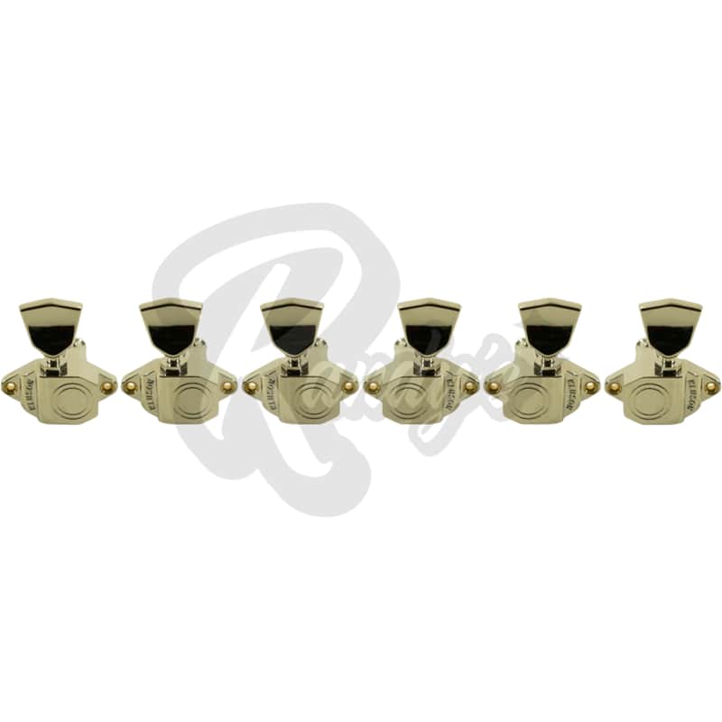 Advanced Plating KVDS-3-NM Sealfast Tuners (Vintage Diecast Series) L3+R3 - Fits Gibson® Byrdland® CLOSEOUT-Nickel w/ Metal Keystone Buttons image 1