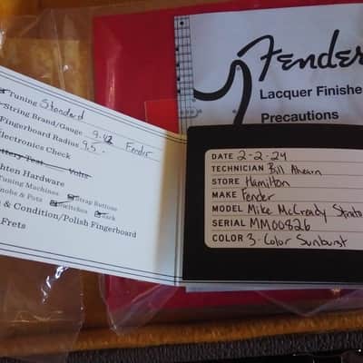 Fender Mike Mccready Stratocaster - Nitro Sunburst /w HSC image 7