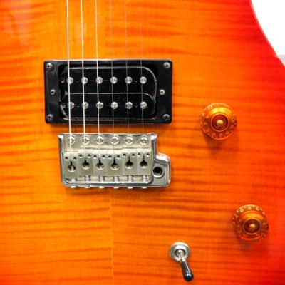 PRS SE custom flamed maple 22 top sunburst electric guitar image 11