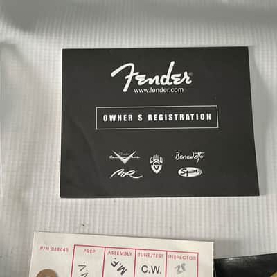 2000's Fender Deluxe Stratocaster Guitar Warranty Brochures, Bumper Stickers, Case Candy, etc. image 4