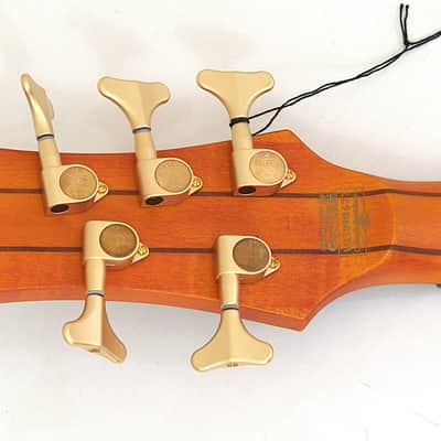 Schecter Stiletto Studio-5 Fanned Fret Bass Honey Satin B-Stock 0677 image 7