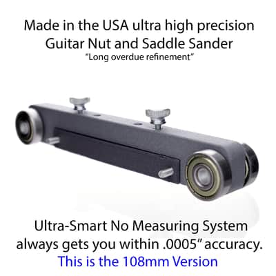 Guitar Nut and Saddle Sander - ULTRA PRECISION - 108mm Long Version - no guesswork! Made in the USA image 5