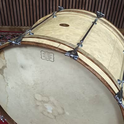 Vintage Frank Wolf 26″x14″ Bass Drum With In WMP – 1930s image 9