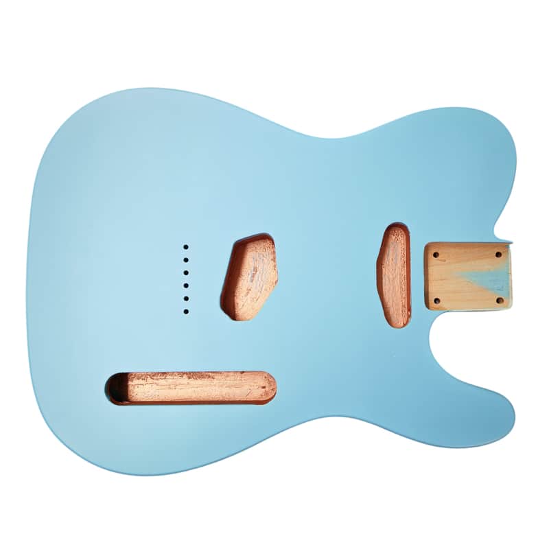T-Style Daphne blue alder guitar body image 1