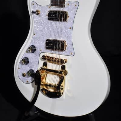 Custom 77 Lefty Lust For Life Deluxe Montana's Fate White Guitar - Hardshell Included image 3