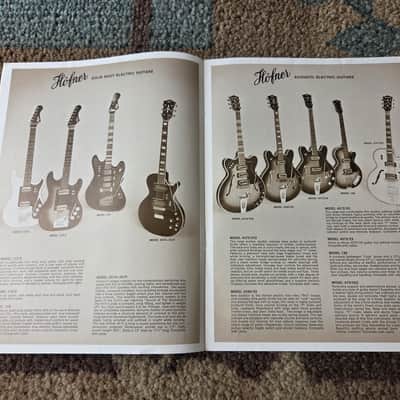 Vintage Circa 1971 Hofner "Fine Professional Guitars and Electric Basses" Catalog! Rare, Original Case Candy, Paperwork! image 3