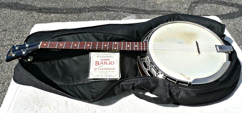 Vintage ​1963 G​ibson TB 100 4 String ​Tenor Banjo ​With ​Non-Original Banjo Gigbag - PV Music String Shop Inspected. Detailed, Setup with New Strings and Tested - Excellent Playing / Sounding / Looking Condition image 1