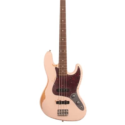 Fender Flea Jazz Bass Roadworn Shell Pink W/B image 2