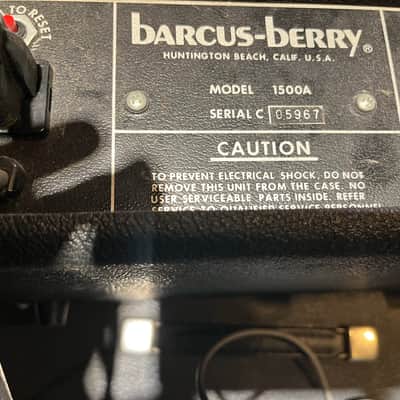 Vintage Barcus-Berry 1500A Preamp & 1602 Powered Speaker Cabinet (1977) – Rare Complete USA System image 6
