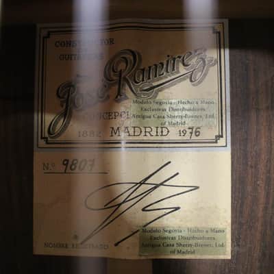 José Ramirez 1976 1a Concert Classical Guitar Madrid Spain #9807 w/Original Case image 6
