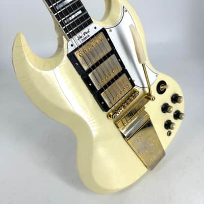 2020 Gibson Murphy Lab '63 Les Paul SG Custom with Maestro Ultra Light Aged - Classic White image 10
