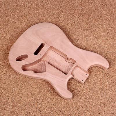 Unfinished Electric Guitar Body for Fender Stratocaster ST Guitar DIY Accessory Red Walnut Wood image 3
