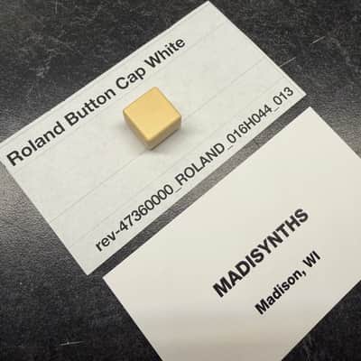 ORIGINAL Roland White Button Cap (016H044) for Juno-60, JSQ-60, MSQ-100, EP-6060, EP-11, etc