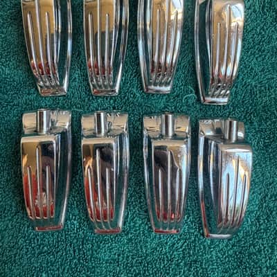 Ludwig Lot of 8 Vintage Large Classic Bass Drum or Tom Lugs - Chrome L#2 70s 80s - Chrome image 1