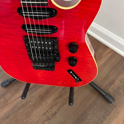 Hamer USA TLE Custom 1986 Red Boomerang Inlays Electric Guitar Tele Style image 8