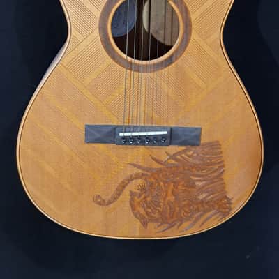 Blueberry NEW IN STOCK Handmade Acoustic Guitar Parlor Sized image 8