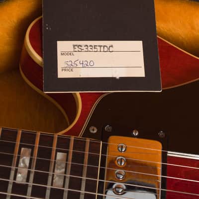 Gibson ES-335TDC Semi-Hollow Body Electric Guitar (1968), ser. #525420, original black hard shell case. image 12