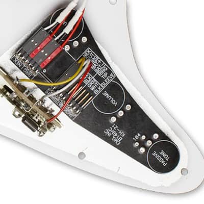 EMG KH21 Kirk Hammett 81 / 81 Prewired Pickguard / Pickup set white pearloid / black image 7