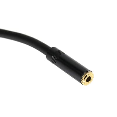 6.35Mm 1/4” Ts Male To 3.5Mm 1/8" Female Mono Audio Adapter Converter Cable - Black image 4