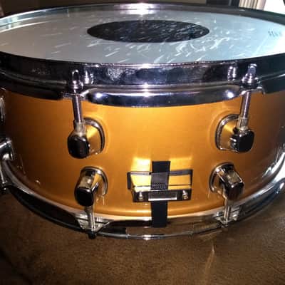 MAPEX RARE Millennium Edition Snare Drum Gold Metallic Lacquer image 6