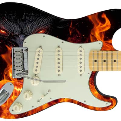 Sticka Steves Guitar Skin Axe Wrap Re-skin Vinyl Decal DIY Demon of the Abyss 454 image 5