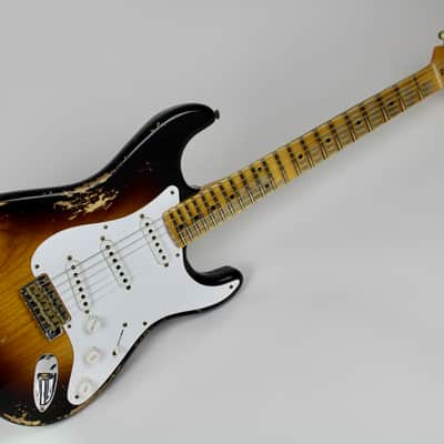 Fender Custom Shop Limited Edition 70th Anniversary 1954 Stratocaster Super Heavy Relic Wide-Fade 2-color Sunburst 2024 w/OHSC (9236091145) image 3