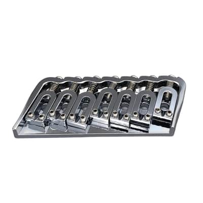 7-String Multi-Scale Guitar Bridge - Chrome (Fast Free US Shipping!) image 3