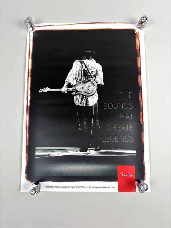 Fender SRV Dealer Poster — The Sounds That Create Legends. 1998 image 1