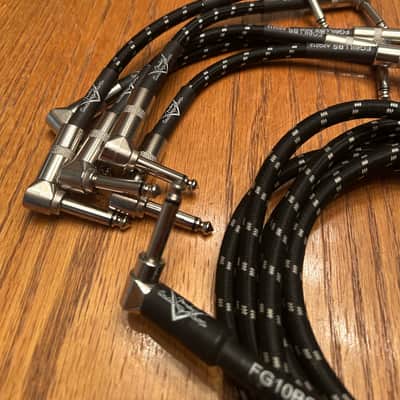 Fender Custom Shop FG10BSL / FG6ILLBS A2Q212 Instrument/Patch Cables 2013 - Black & White Tweed image 3