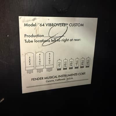SPECIAL OFFER ! Fender Vibroverb Custom tube amplifier César Díaz MOD 2004 Black Face SRV image 11