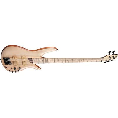 Ibanez Premium SR5FMDX2 5-string Bass - Natural Low Gloss image 4