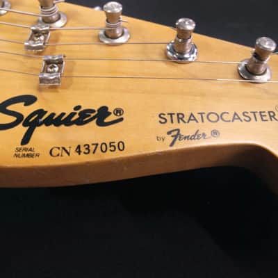 1994 Fender Korean Squier Stratocaster Standard Vintage White image 11