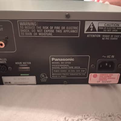 Panasonic SV-3700 Professional Digital Audio Tape Deck w/tapes and accessories 1980s? - Grey image 6