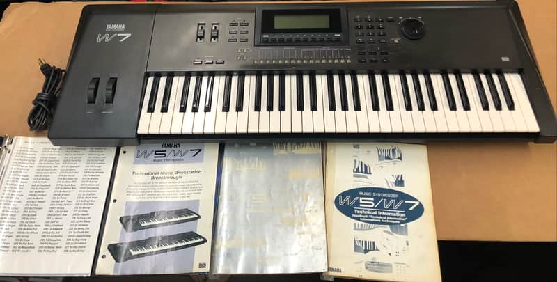 Yamaha W7 Synthesizer 1994 - Black - Made in Japan image 1