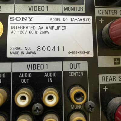 Sony vintage amplifier Ta av 670 1987 Black image 8