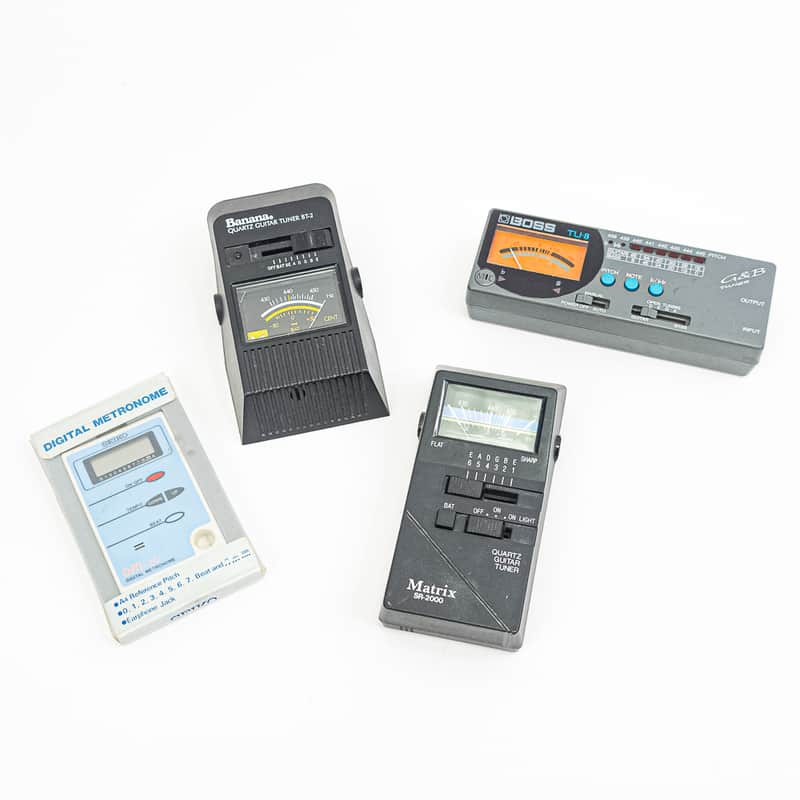 Set of 4 Tuners / Metronomes – Matrix SR-2000 Banana BT-2 Boss TU-8 Seiko DM-20 image 1
