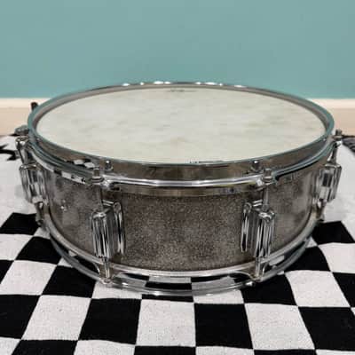 Rogers Cleveland 5x14" Silver Sparkle Powertone Snare Drum image 3